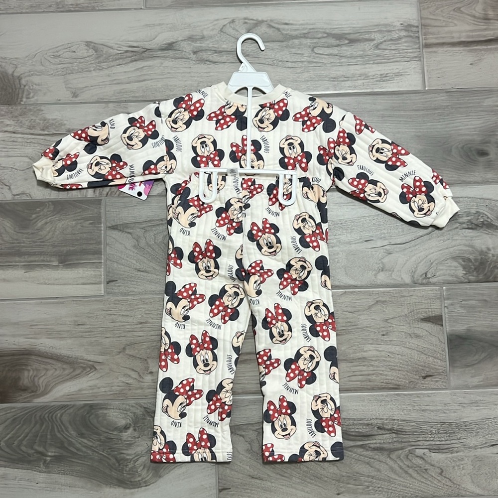 Adorable Disney Minnie Mouse Two-Piece Jumpsuit - Size 4T! - Picture 2 of 5